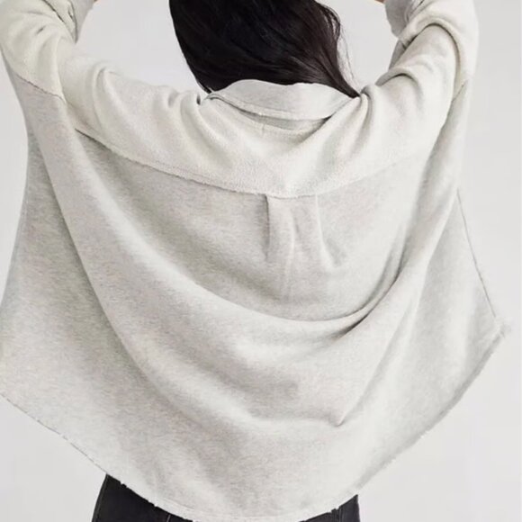 Free People Gray Montauk Shirt Jacket - Picture 2 of 7